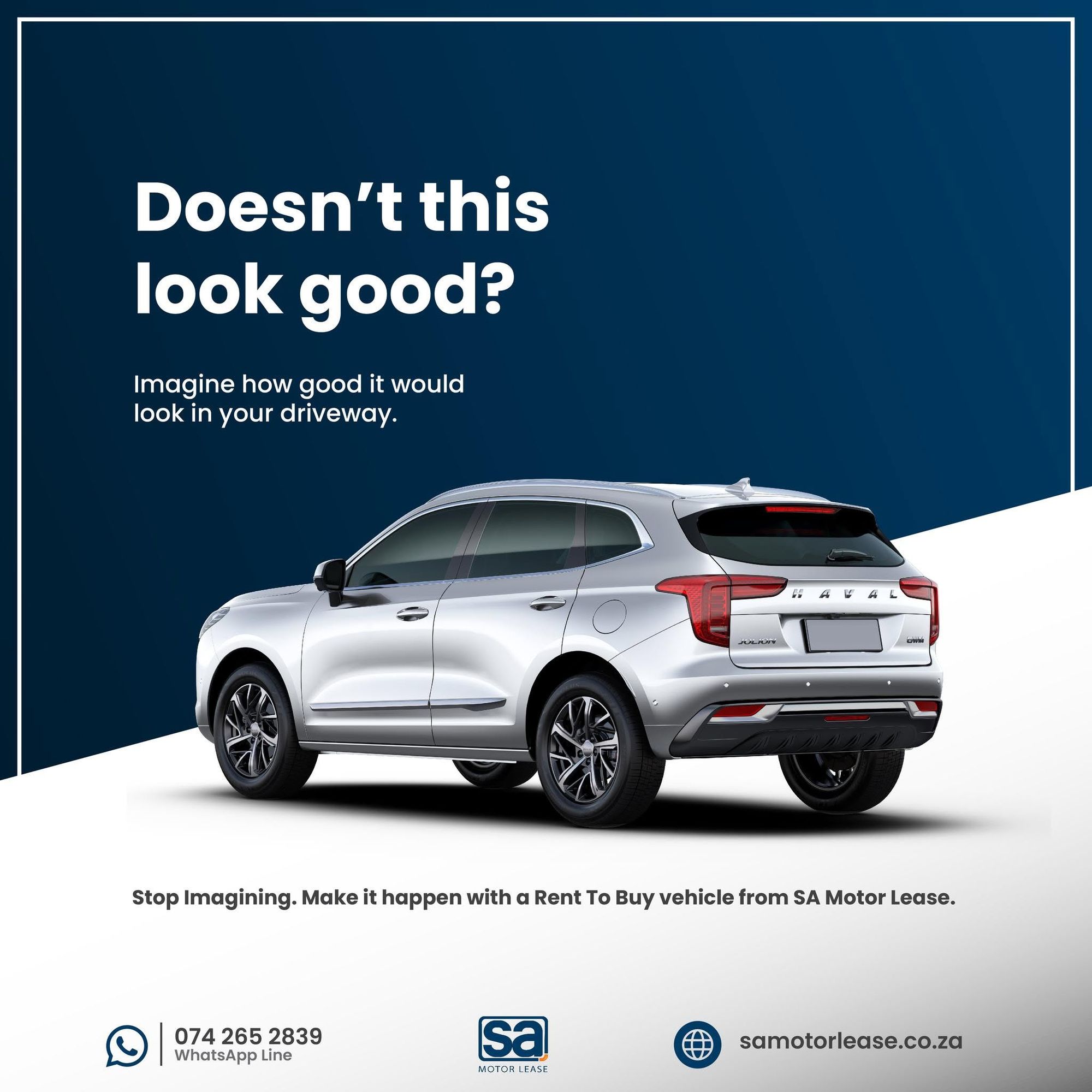 SA Motor Lease rent-to-buy campaign creative